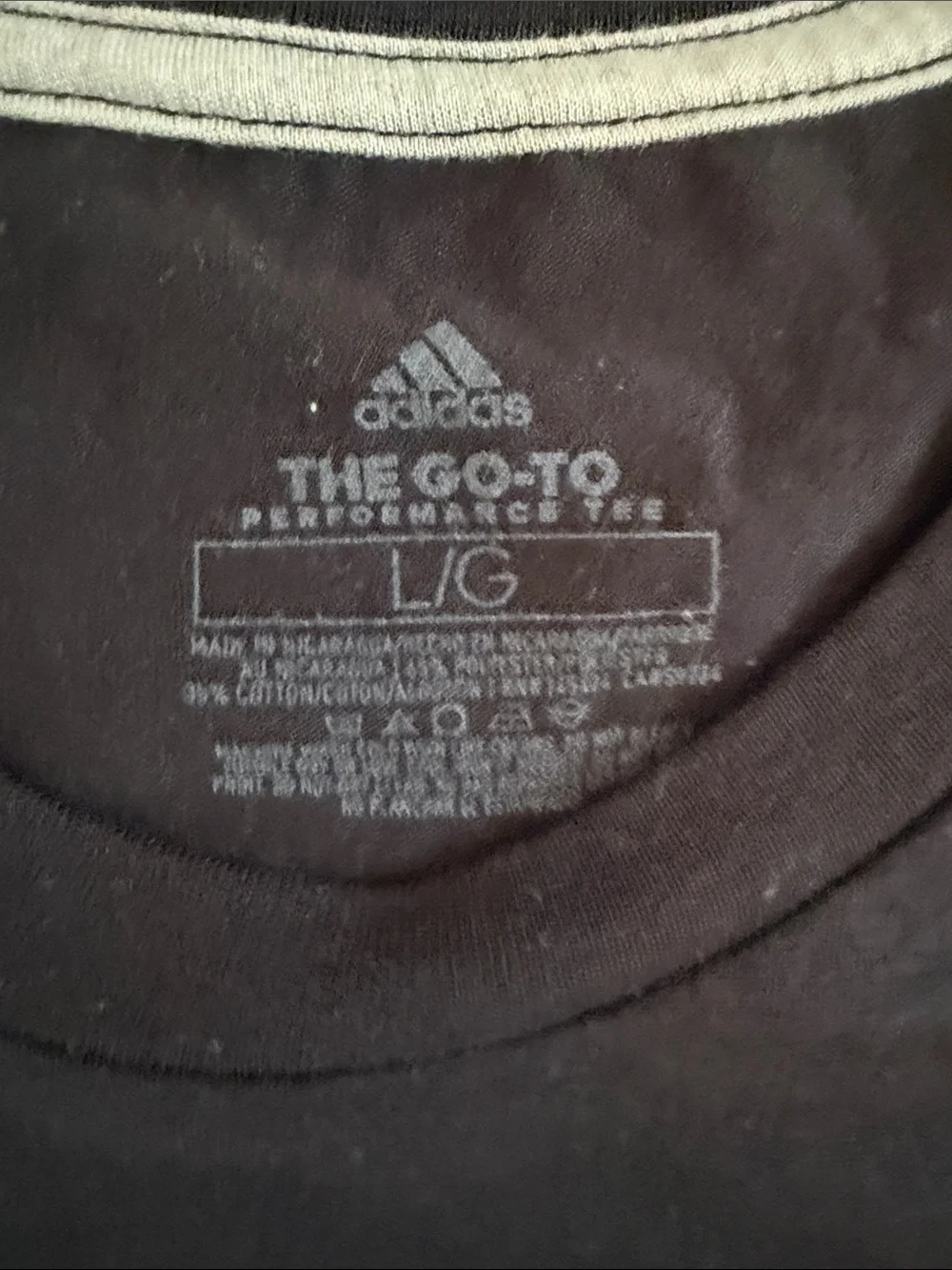 NWT ADIDAS Black T-Shirt with White Logo mens sz LRG